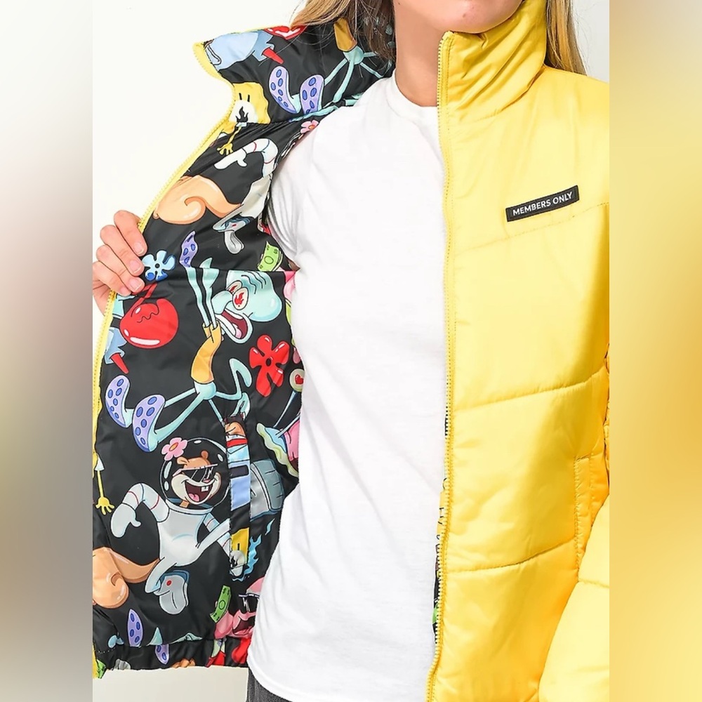Members Only X Nickelodeon Reversible Bubble Coat
NWT Size Small RARE SpongeBob